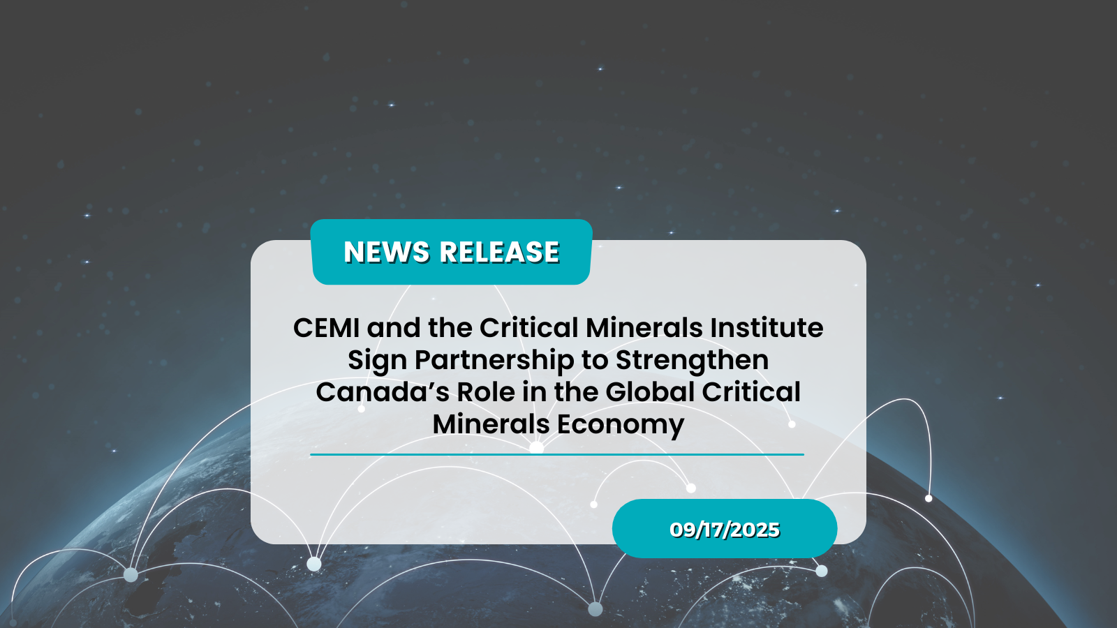 CEMI and the Critical Minerals Institute Sign Partnership to Strengthen Canada’s Role in the Global Critical Minerals Economy